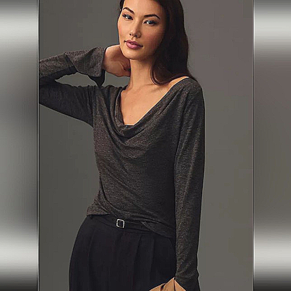 Long Sleeve Cowl Neck Top